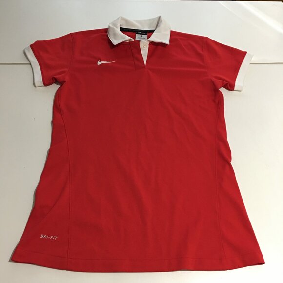 Nike Tops - Nike Dri-FIT Womens Small Red Polo Shirt Soccer